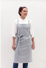 Load image into Gallery viewer, Upcycled Cotton Cloth Crossback Bib Aprons for Makers
