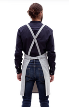 Load image into Gallery viewer, Upcycled Cotton Cloth Crossback Bib Aprons for Makers
