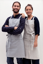 Load image into Gallery viewer, Upcycled Cotton Cloth Crossback Bib Aprons for Makers
