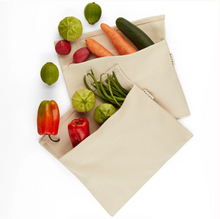 Load image into Gallery viewer, Upcycled Cotton Vegetable Crisper Bags
